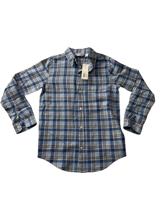 Janie and Jack Other - New Janie and Jack Boys Plaid Linen Cotton Button Down Shirt Size 8 Classic